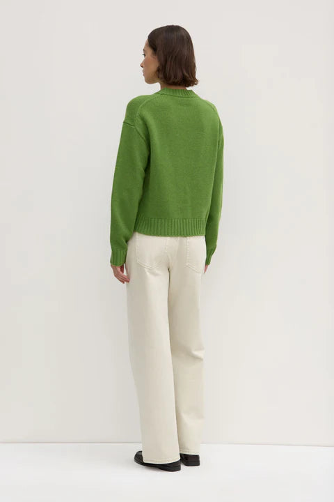 Beau Tarragon Merino Knit Sweater for Women - Soft & Warm Wool Pullover - Perfect for Fall & Winter Outfits, Office Wear & Casual Style