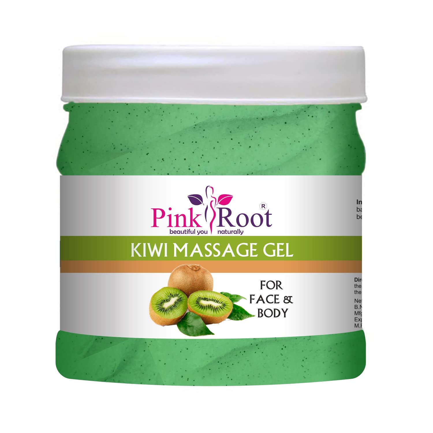 Premium Pink Root Kiwi Massage Gel & Gold Facial Mask Set - 500ml Each | Hydrating Skincare Duo for Spa, Relaxation & Glowing Skin Care Routine