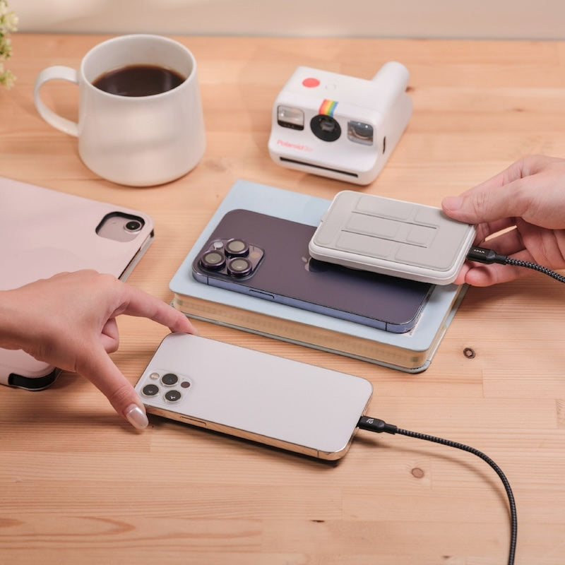 Adam Elements MGSF 10000mAh Portable Power Bank - Fast Charging External Battery Pack for iPhone, Samsung, Android Devices | Perfect for Travel, Camping & Emergency Power Backup