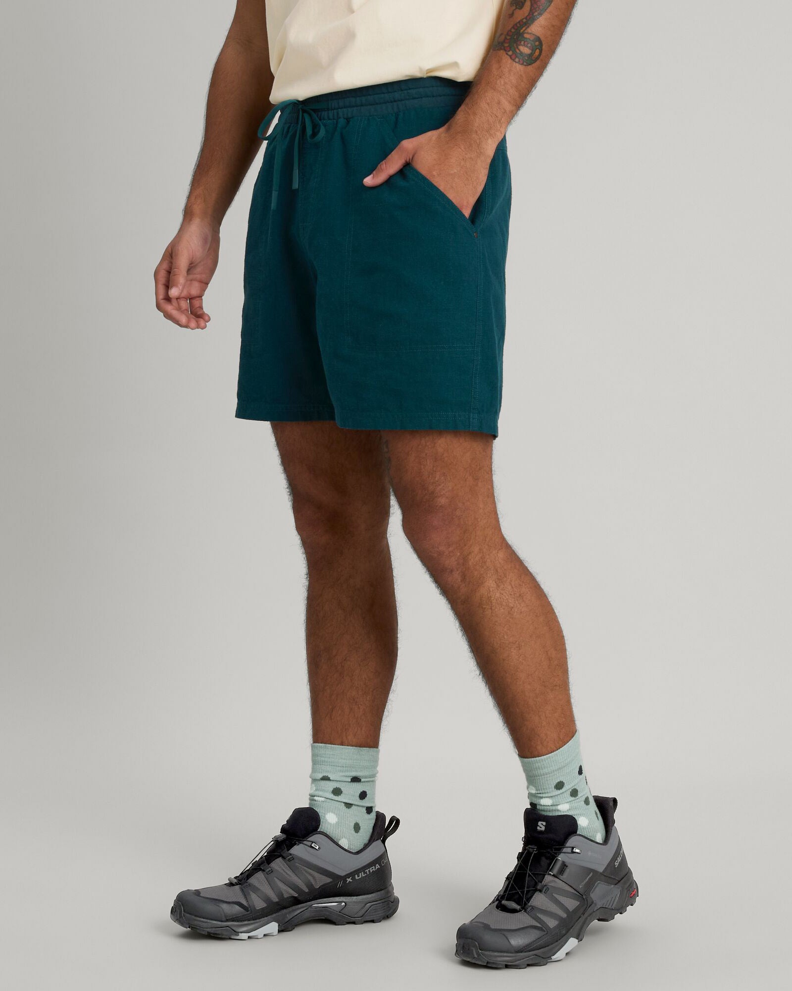 Cardeto Men's Quick-Dry Athletic Shorts - Lightweight Comfortable Workout Running Gym Shorts for Men - Deep Lagoon Blue - Perfect for Jogging, Hiking & Summer Outdoor Activities