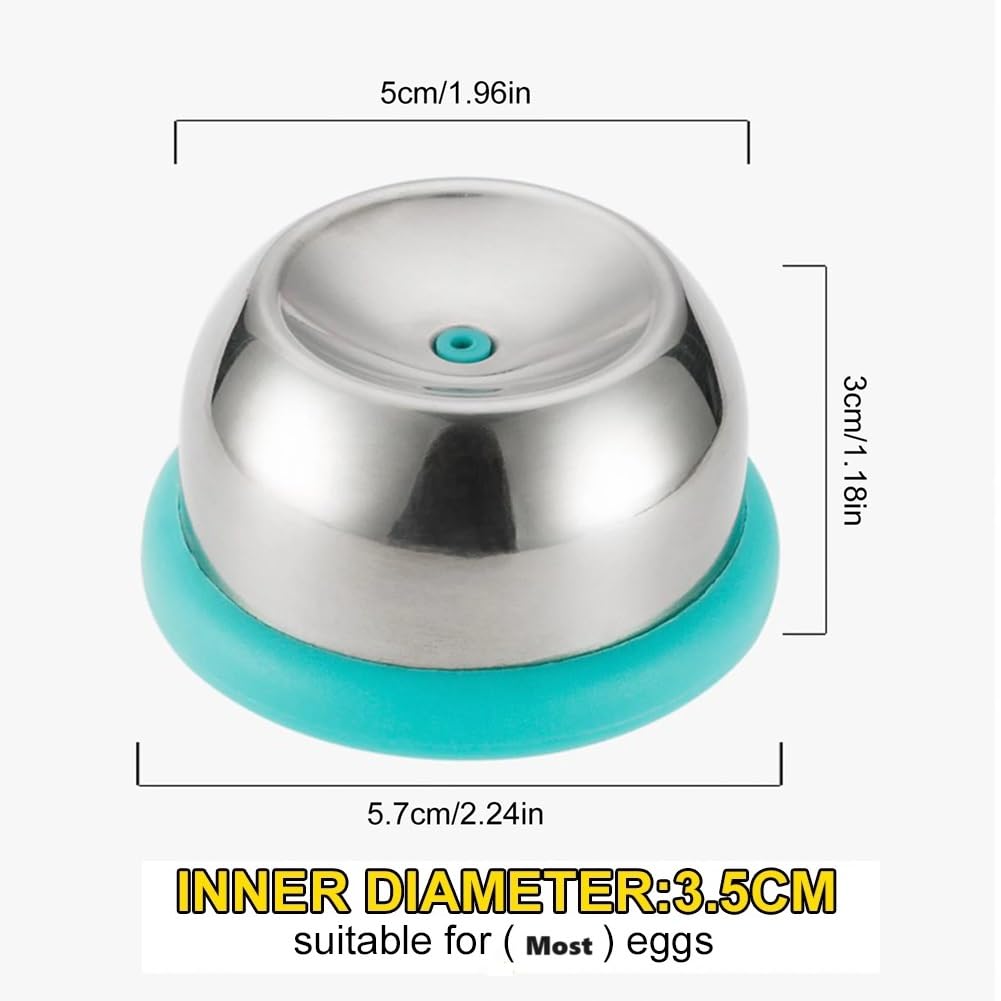 2 Pack Stainless Steel Egg Piercer - Sharp Needle Egg Punch Tool for Easy Peeling Hard Boiled Eggs | Anti-Rust Egg Poker with Sturdy Base | Prevents Shell Cracking | Perfect for Kitchen, Breakfast Prep & Cooking