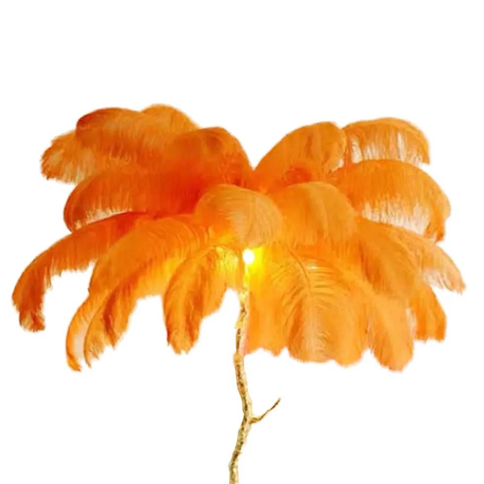 Elegant White Feather Tree Design Table Lamp - Modern Decorative Lighting for Bedroom, Living Room & Office