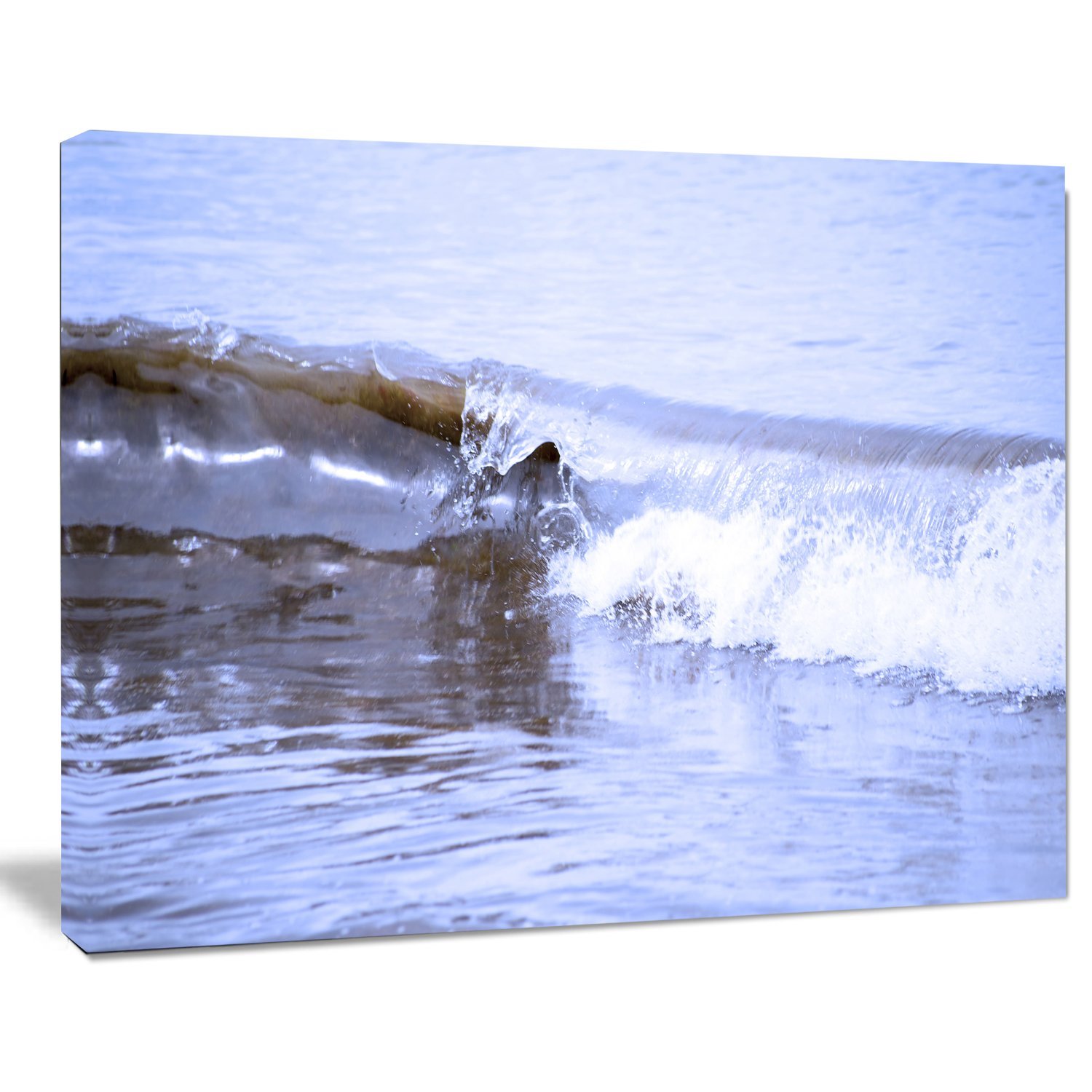 Blue Ocean Waves Beach Canvas Art Print - Coastal Wall Decor for Living Room, Bedroom & Office