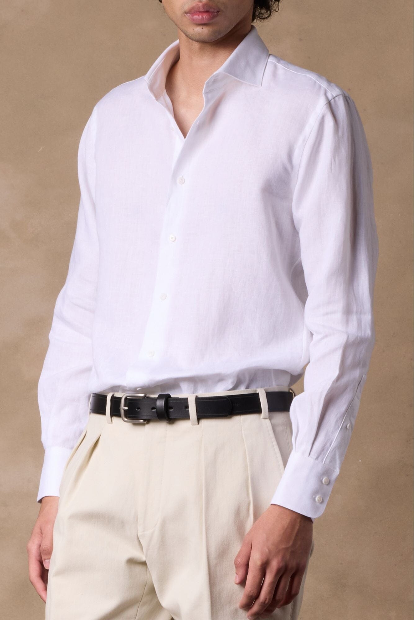Premium Pilot Shirt - White Linen Men's Casual Button Down Shirt for Aviation Enthusiasts & Professionals | Lightweight Breathable Summer Wear for Flying, Travel & Outdoor Activities