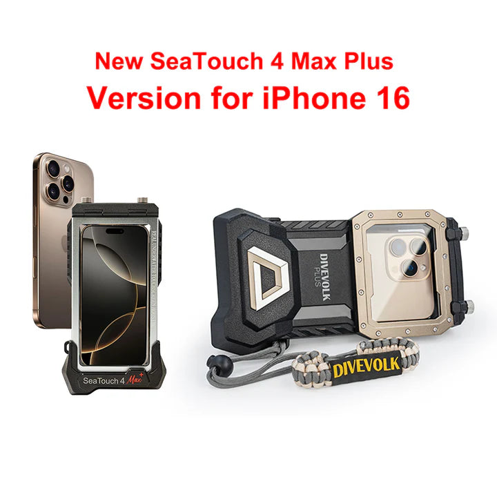 Divevolk SeaTouch 4 Max & 4 Max Plus Waterproof Touchscreen Underwater Housing for Scuba Diving, Snorkeling & Underwater Photography