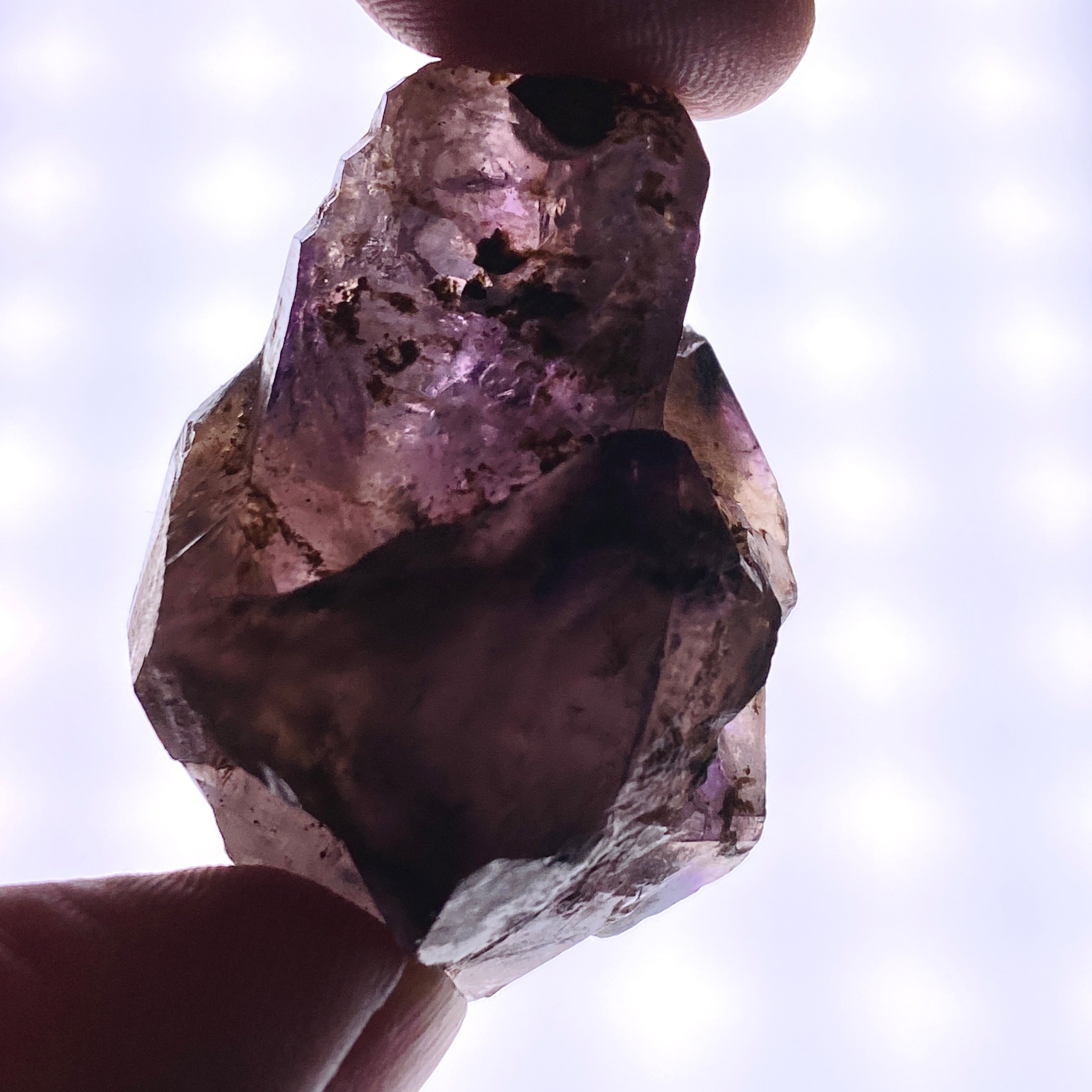 Natural Smokey Amethyst Scepter Crystal with Inclusions - Similar to Super Seven & Brandberg (CR3734) - Perfect for Meditation, Energy Healing & Crystal Collections