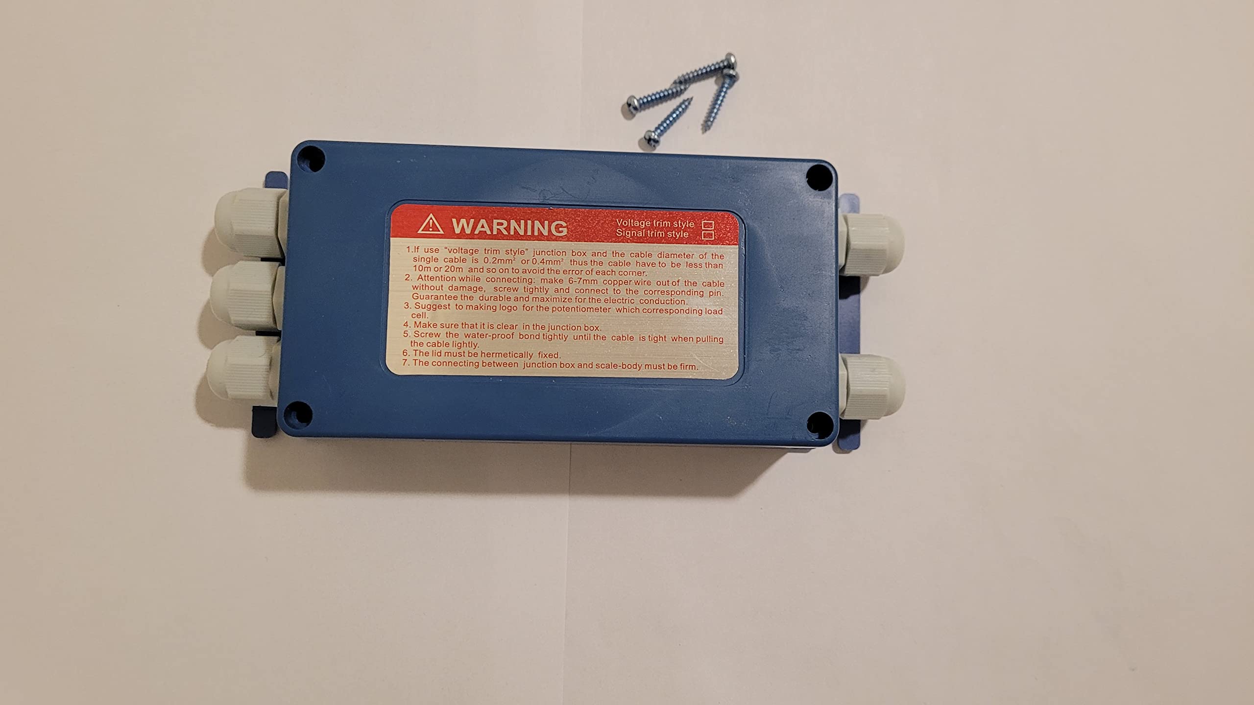4-Channel Plastic Junction Box for Load Cells - High Precision Weighing Junction Box with Potentiometer for Floor Scales & Weighbridges (5-Hole 4-Wire Design) - Ideal for Industrial Weighing Systems & Agricultural Applications