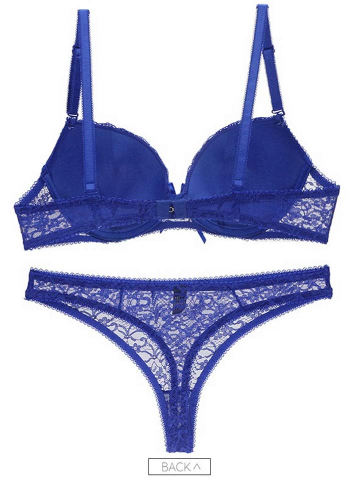Swbreety Women's Sexy Push Up Lace Bra & Bikini Panty Set - Comfortable Lingerie for Date Night, Wedding Night & Special Occasions
