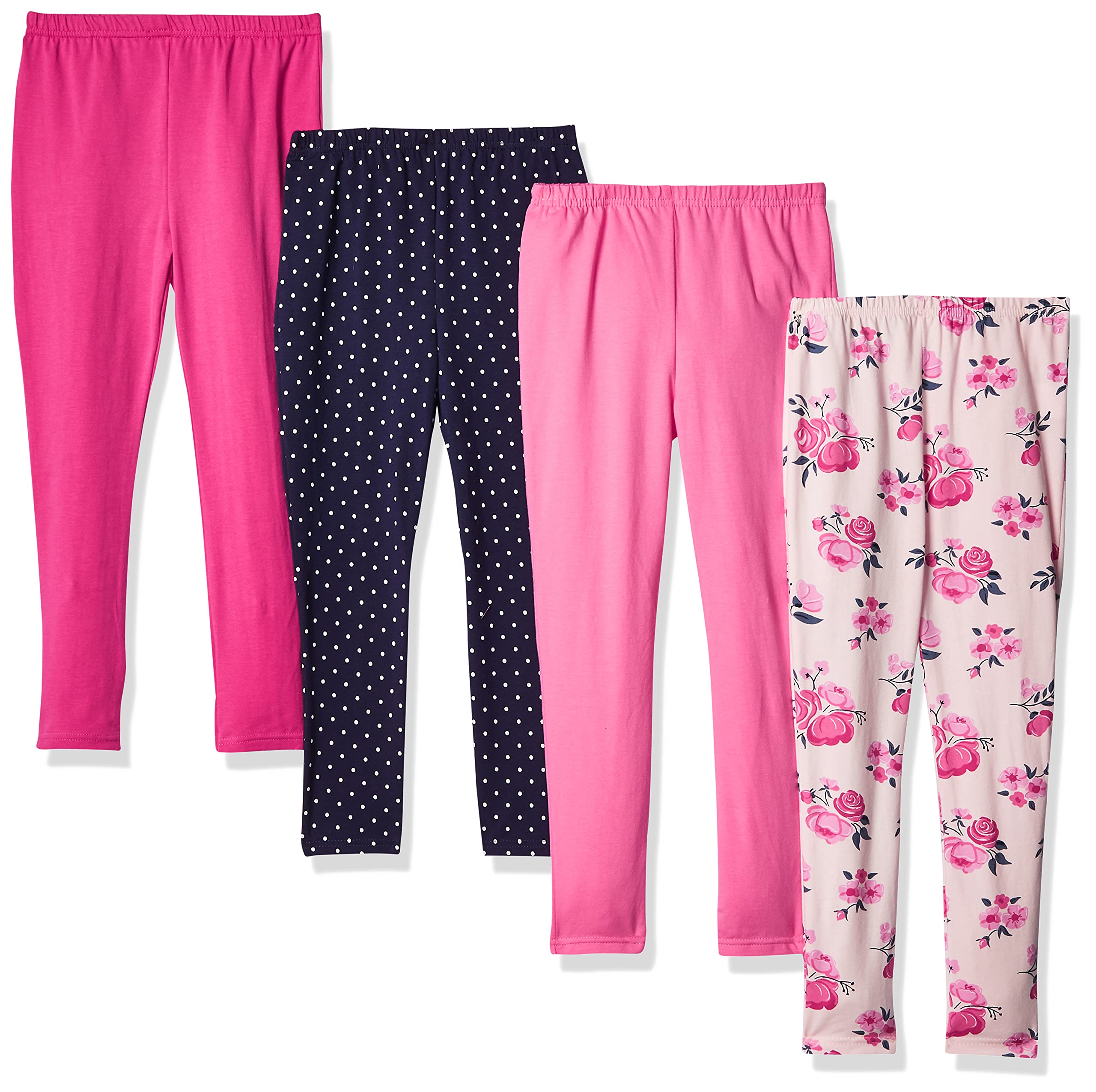 Hudson Baby Girls' Cotton Pants & Leggings - Soft Comfortable Stretchy Outfits for Playtime, Daycare & Everyday Wear