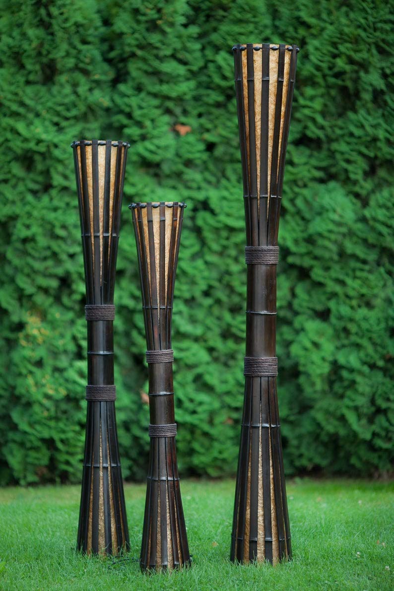 Eco-Friendly Bamboo Wood Floor Lamp - Adjustable Height for Living Room, Bedroom & Office Decor | Modern Lighting Solution for Home & Workspace