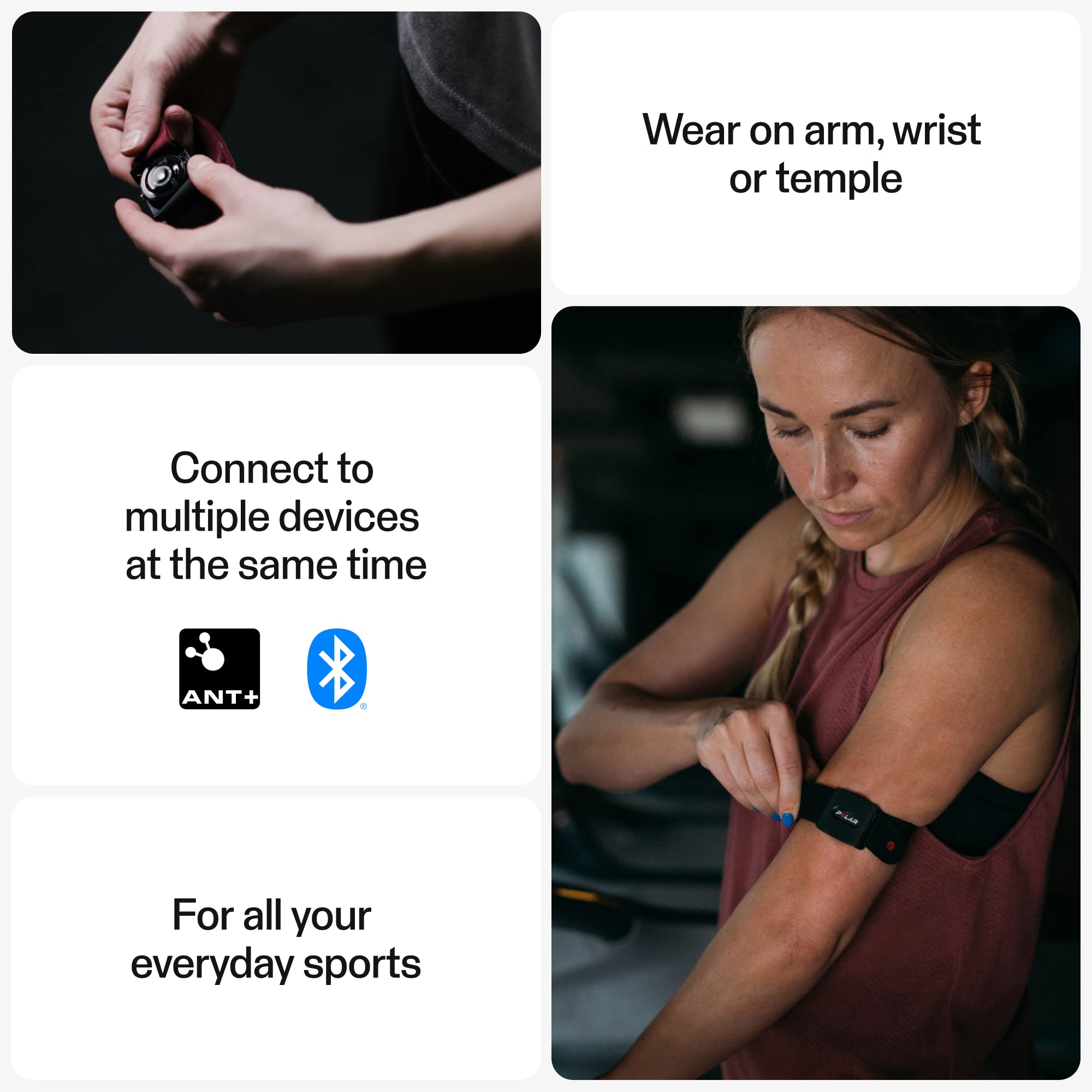 Polar Verity Sense - Optical Heart Rate Monitor Armband for Running, Cycling, Swimming & Fitness Tracking - Accurate Wearable Workout Tracker for Athletes & Gym Enthusiasts