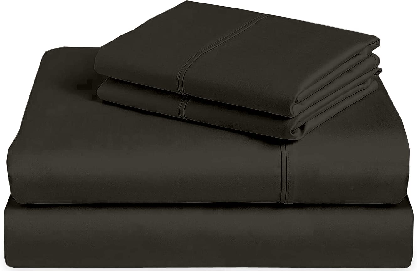 Premium 100% Egyptian Cotton Queen Sheets Set - 400 Thread Count, Sateen Weave, Cooling & Breathable - 15