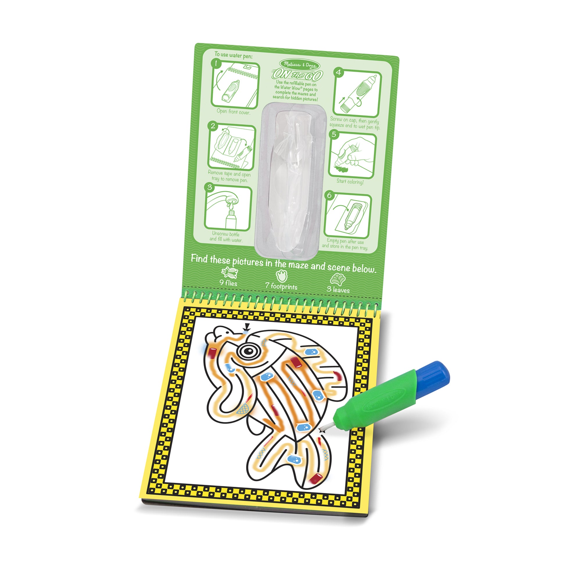 Portable Water Wow Coloring Book for Kids - Reusable & Mess-Free Pet Themed Activity Pad for Travel, Road Trips & Airplane Entertainment