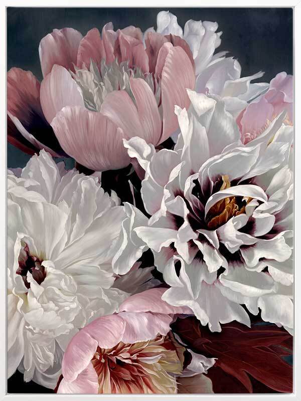 Fleur Canvas Art Print - Handmade Floral Wall Decor for Living Room, Bedroom & Office - Perfect for Home & Office Decoration