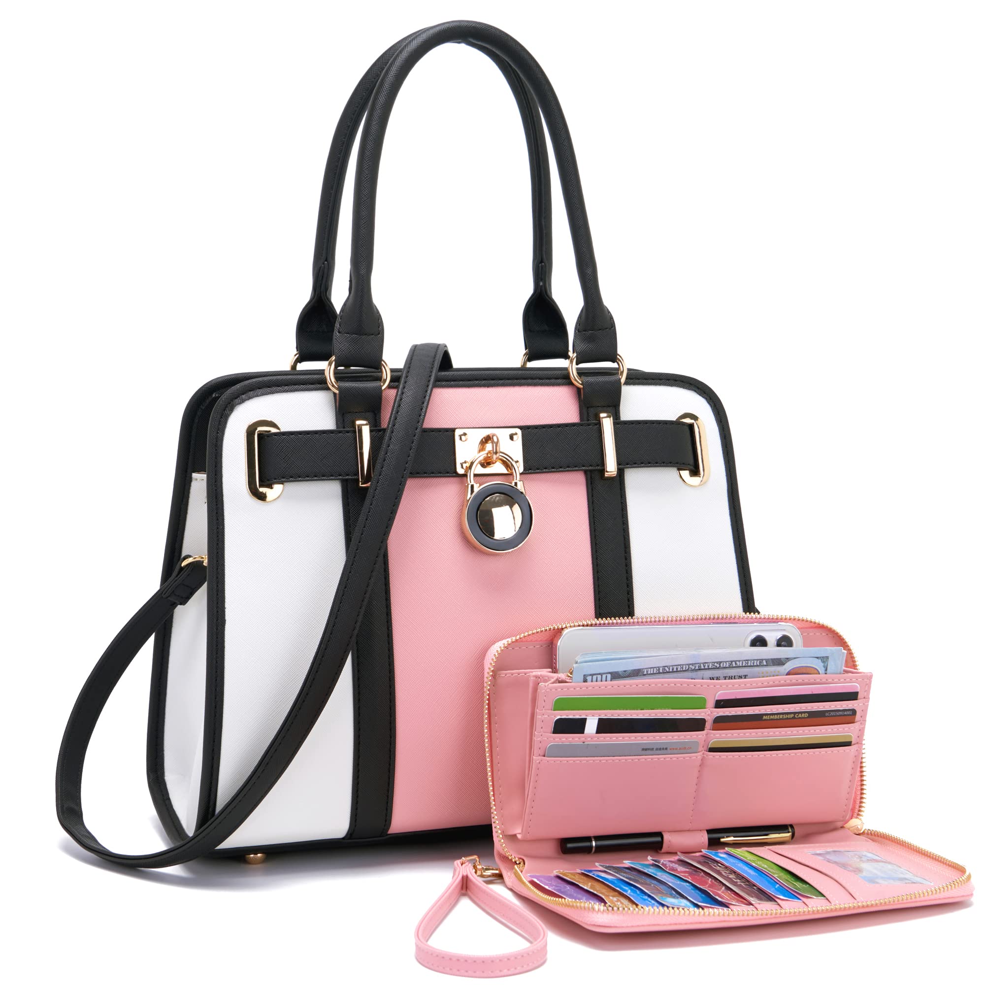 Stylish Women's Handbag Set - Shoulder Bag & Top Handle Satchel Tote with Matching Wallet (2-Piece) | Perfect for Work, Travel, and Everyday Use