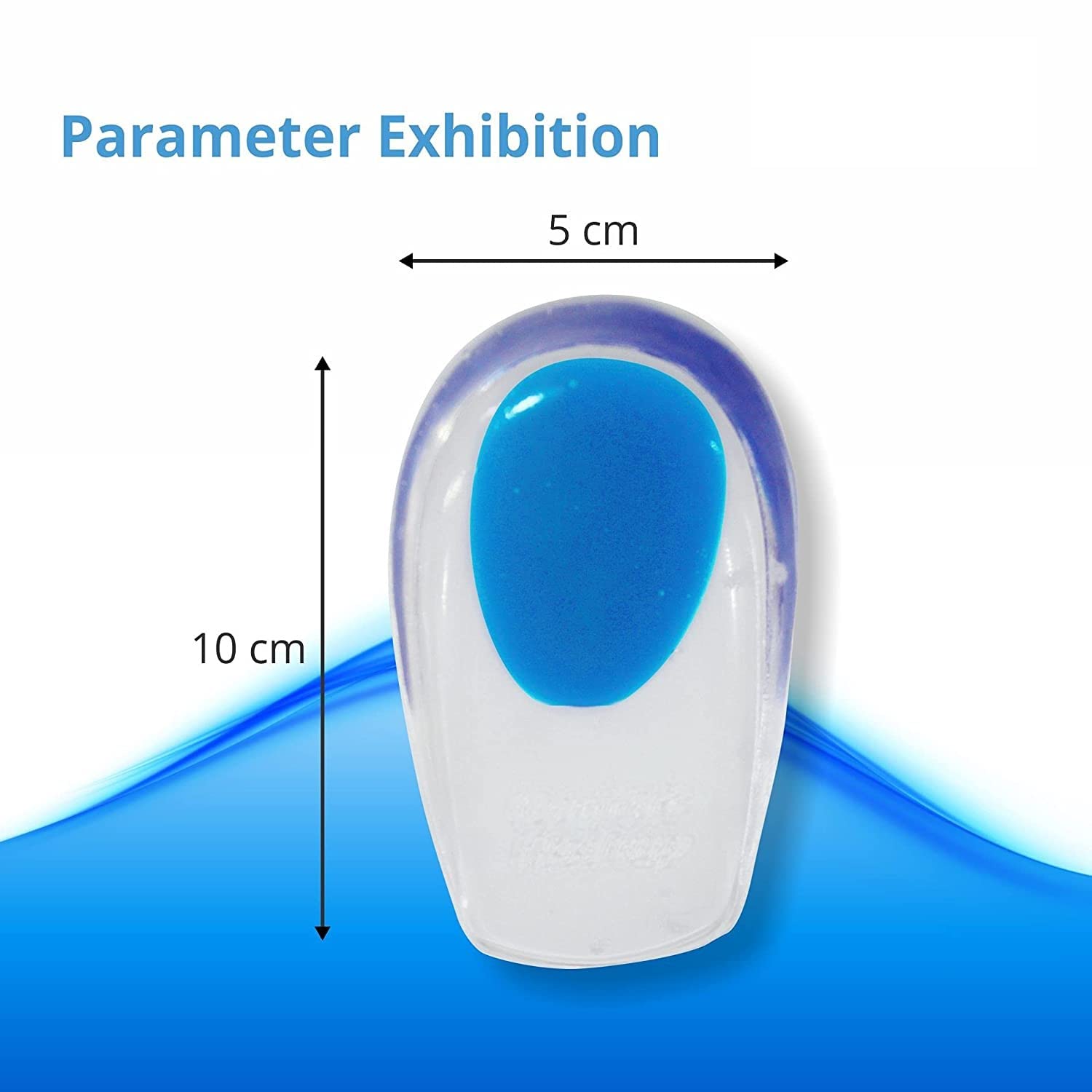 Clopic Silicone Gel Half Toe Sleeve & Heel Cups Pad - Anti-Slip Forefoot Soft Pads for Heel & Ankle Pain Relief, Cracked Heels Repair Combo (1 Toe Half + Heel Cups) - Ideal for Running, Walking & Everyday Comfort