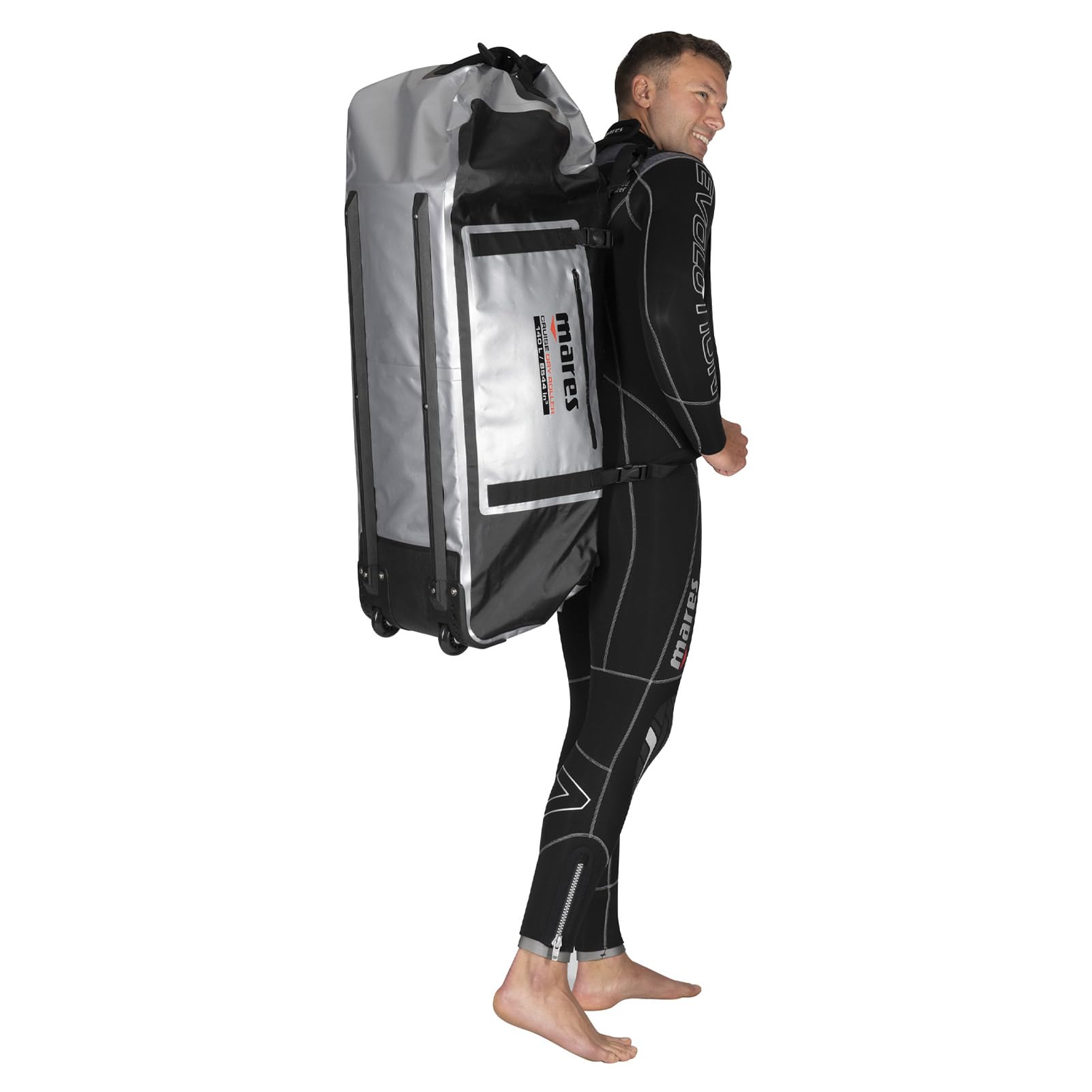**Mares Cruise Dry Roller 140L Waterproof Diving Bag - Lightweight Duffle Gear Bag with Roll-Up Closure for Scuba Diving, Travel & Outdoor Adventures**