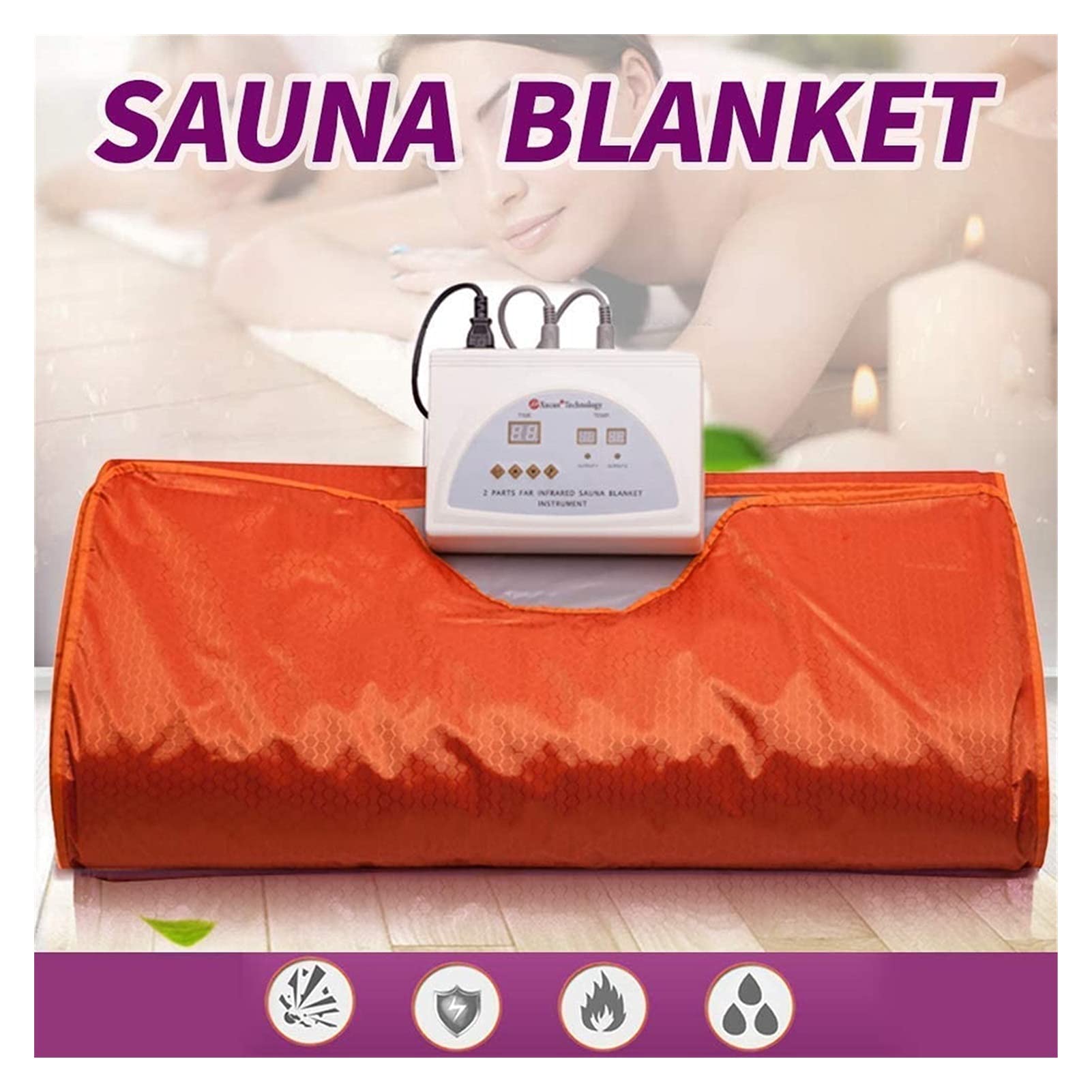 Premium Infrared Sauna Blanket for Weight Loss & Detox - 2 Zone Heating with Remote Control - Professional Slimming Therapy for Anti-Aging & Relaxation - Perfect for Home Spa, Post-Workout Recovery & Stress Relief