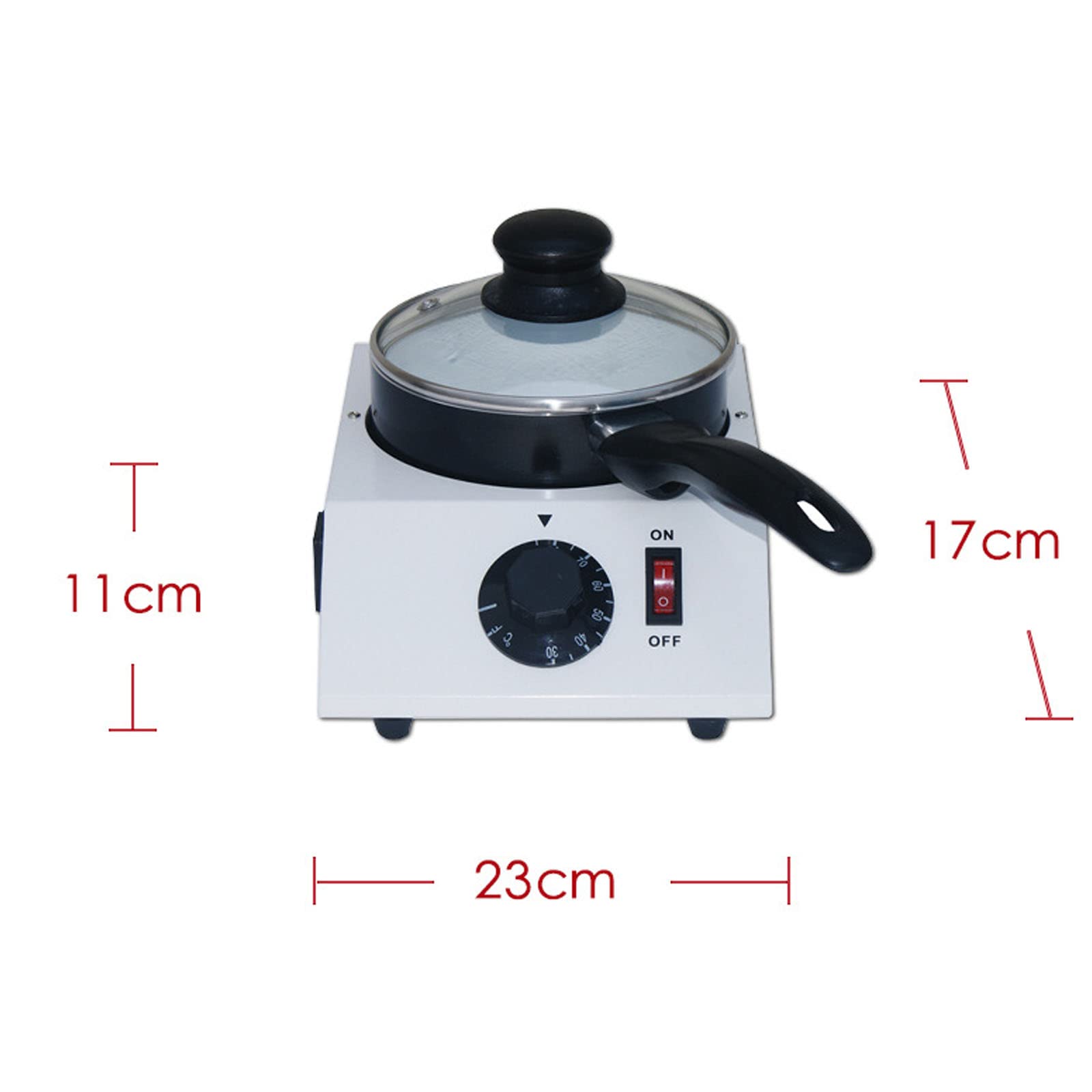 40W Electric Chocolate Melting Pot - Tempering Machine with Adjustable Temperature 30℃~80℃ for Candy, Butter & Cheese - Perfect for Home Baking, DIY Desserts & Fondue Parties
