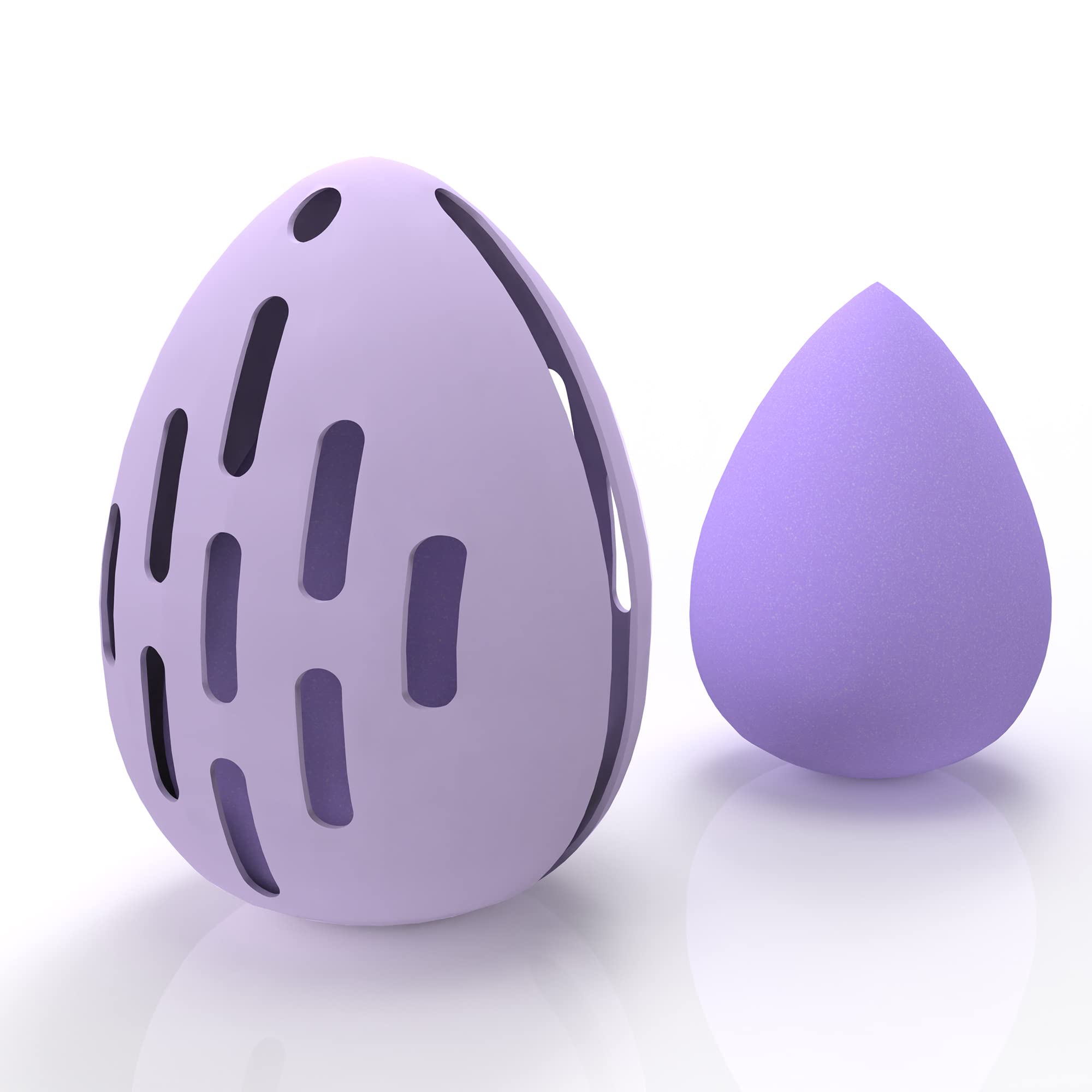 Premium Silicone Makeup Sponge Holder with Beauty Blender - Double-Sided Breathable Travel Case for Makeup Sponges, Shatterproof Cosmetic Organizer (Purple) | Perfect for On-the-Go Touchups, Travel Essentials & Daily Makeup Routine