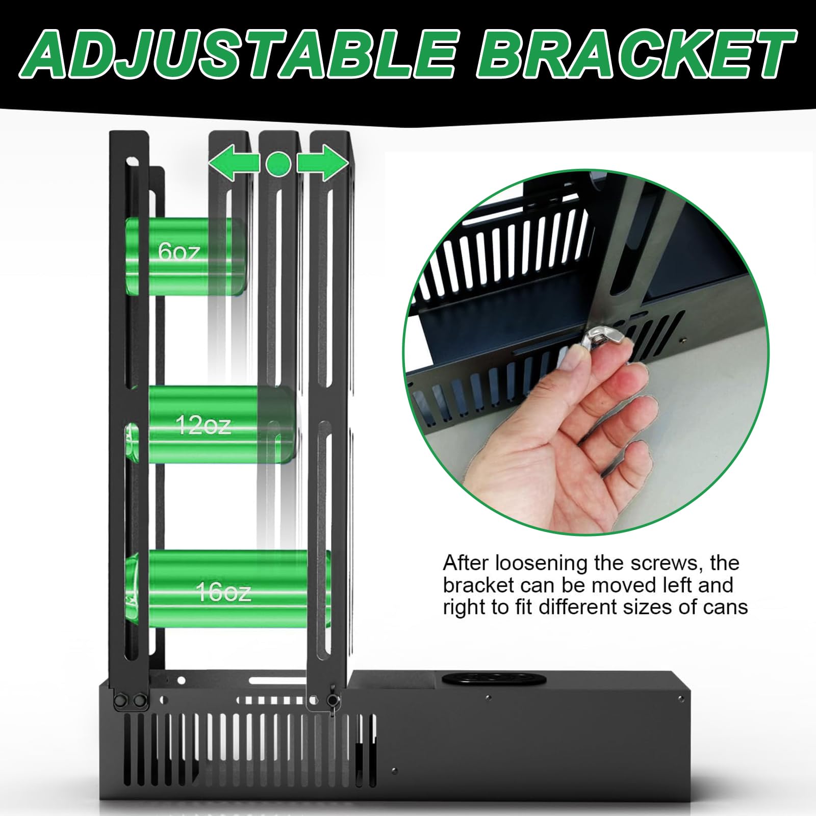 Electric Can Crusher - Heavy Duty Automatic Can Smasher for 12oz & 16oz Aluminum Cans (Soda, Beer, Cola) & Plastic Bottles - Recycles 8 Cans at Once - Perfect for Home Recycling, Garage Organization & Eco-Friendly Waste Management