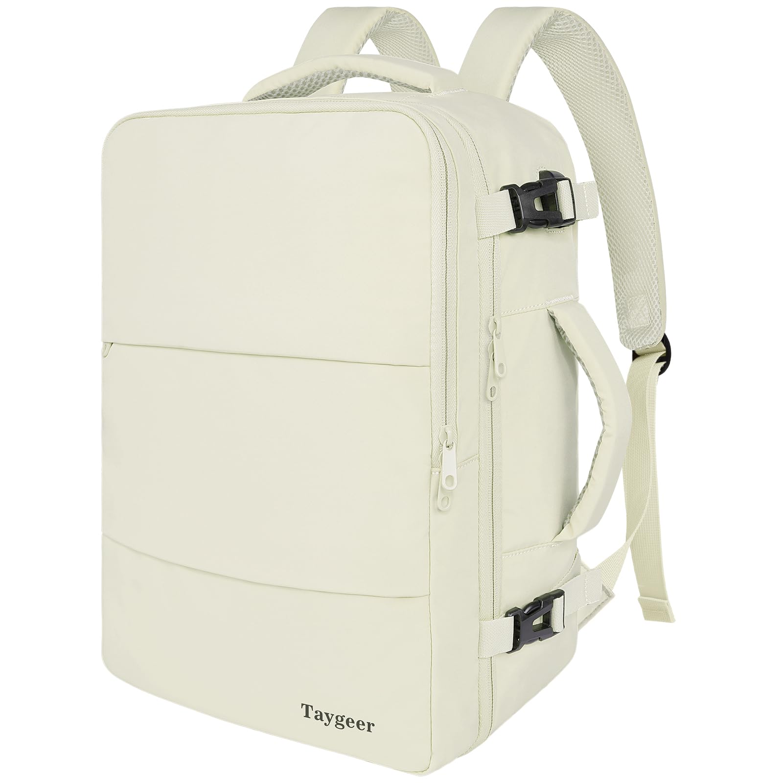 Taygeer Women's Travel Backpack with USB Charging Port & Shoe Compartment - TSA Approved 15.6 Inch Laptop Backpack for College, Gym, Business & Hiking - Lightweight Carry-On Flight Backpack for Weekender Trips & Casual Day Use (Beige) | Perfect for Air Travel, Commuting & Outdoor Adventures