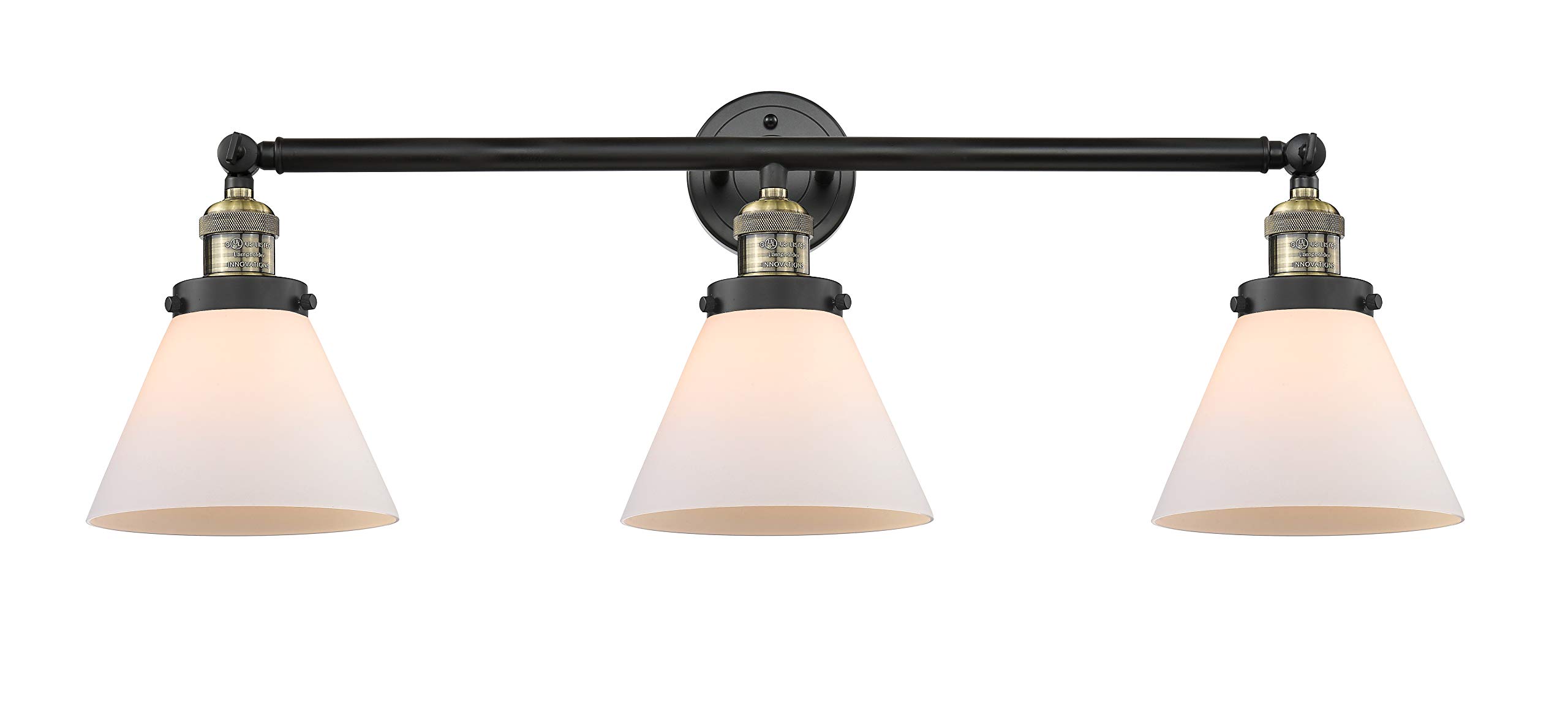 Innovations 205-BAB-S-G41 3-Light Adjustable Bathroom Vanity Light Fixture in Black Antique Brass - Perfect for Modern Bathrooms, Powder Rooms & Spa-Style Decor