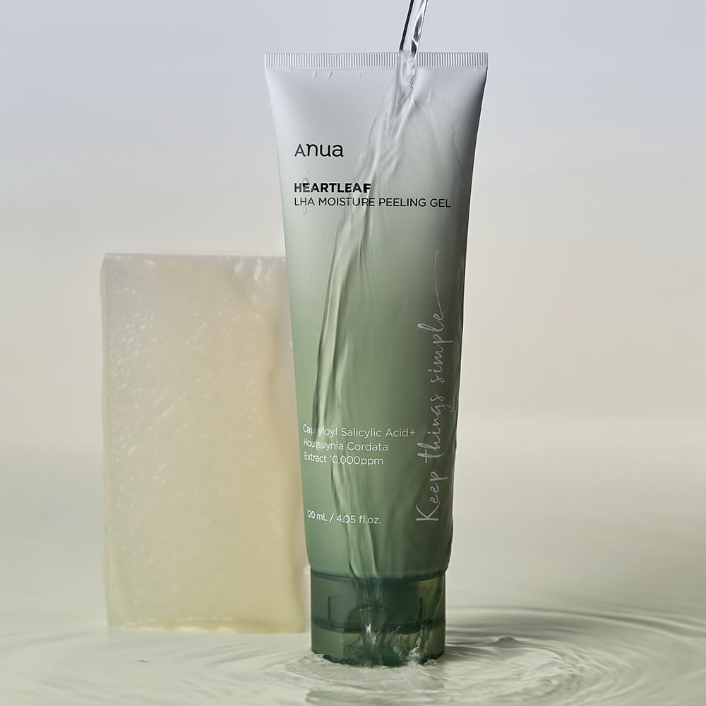 ANUA Heartleaf LHA Moisture Peeling Gel 120ml - Exfoliating Face Wash for Sensitive Skin, Korean Skincare for Pore Care & Hydration - Perfect for Daily Gentle Exfoliation & Glowing Skin Routine