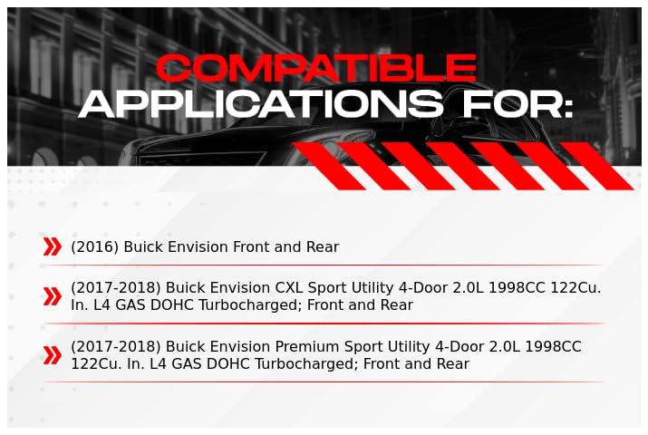 R1 Concepts Complete Front & Rear Brake Kit with Ceramic Pads & Rotors | Fits 2016-2018 Buick Envision | Premium Braking Performance for Daily Commuting & Highway Driving