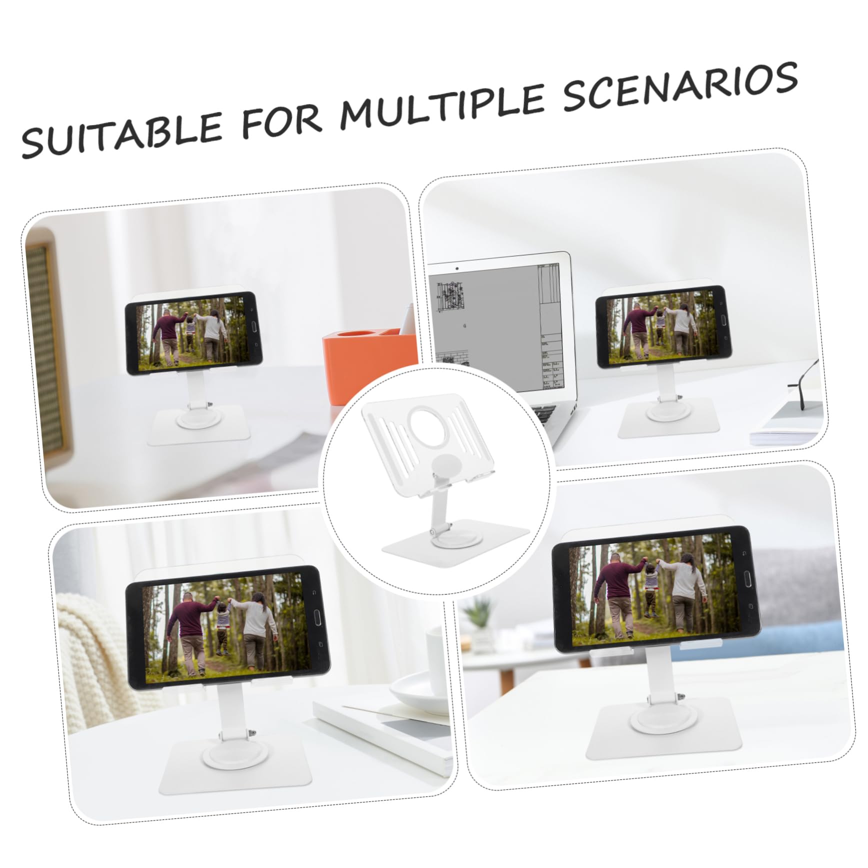 Hemobllo Foldable Phone Stand - Adjustable Aluminum Alloy Desk Holder for Smartphones & Tablets | Space-Saving Design for Office, Home, and Travel Use