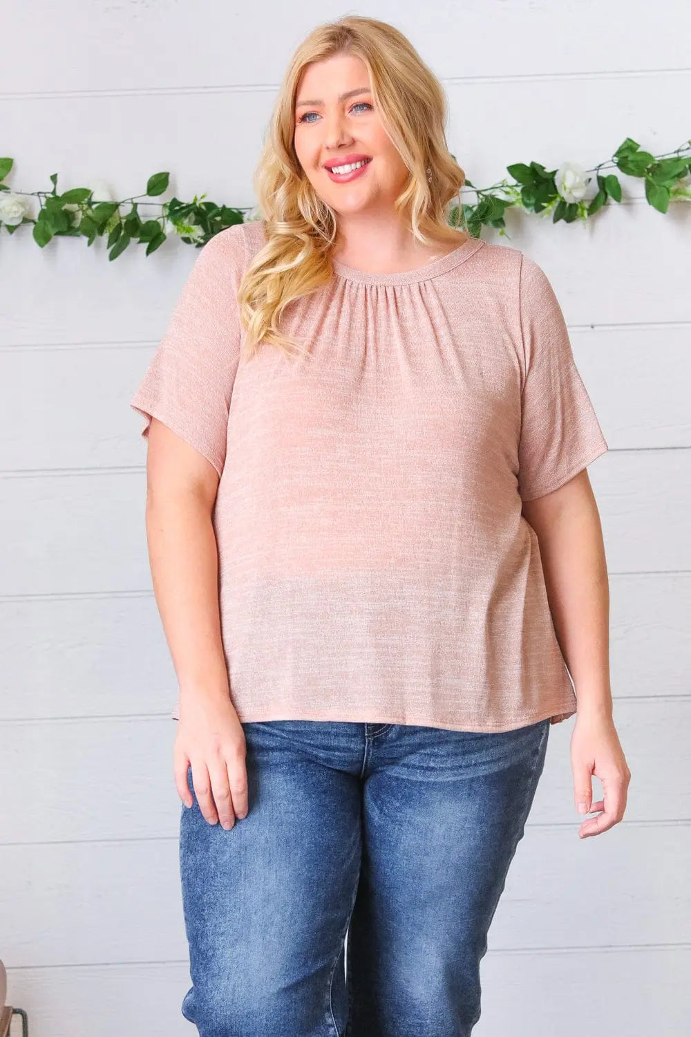 Elegant Mauve Tie Back Crinkle Floral Blouse for Women | Summer Boho Chic Tunic Top | Perfect for Beach Vacations & Date Nights