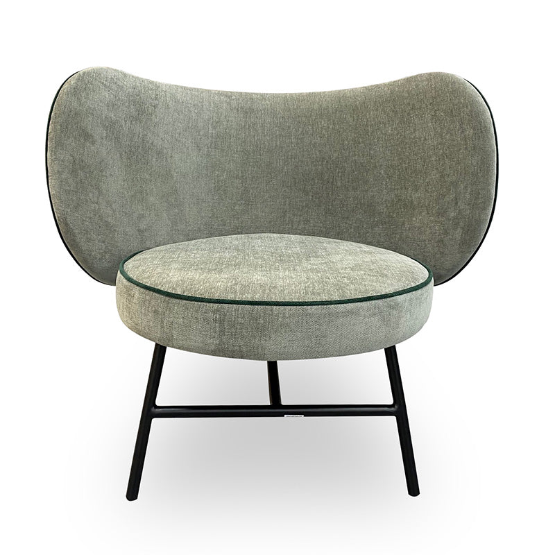 AVENIR Modern Lounge Chair - Grey & Green Upholstery - Perfect for Living Room, Bedroom & Office Relaxation