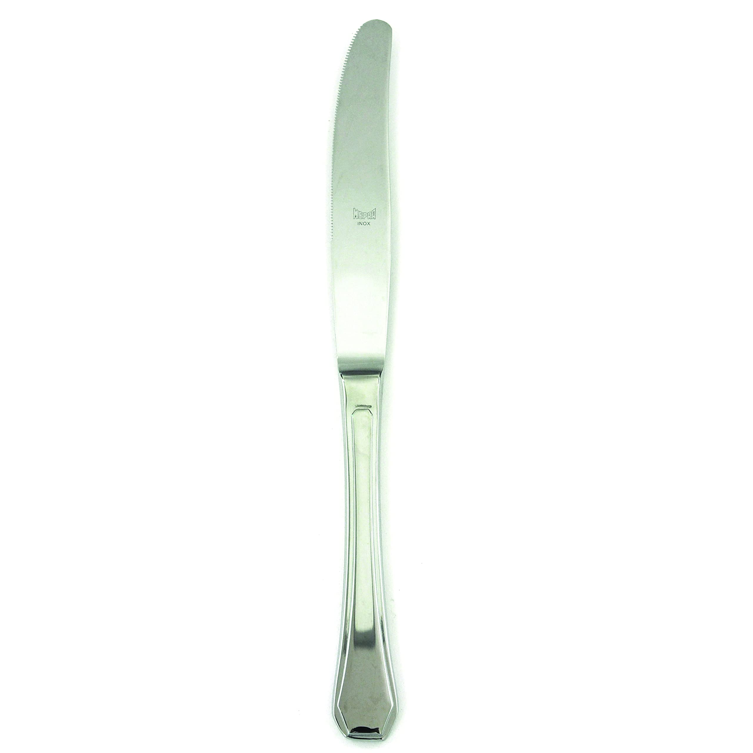 Mepra AZC10171103 Cellini Premium Stainless Steel Table Knife Set - 48-Pack, 24.4cm Silver Finish, Dishwasher Safe Cutlery for Restaurants, Catering & Home Dining