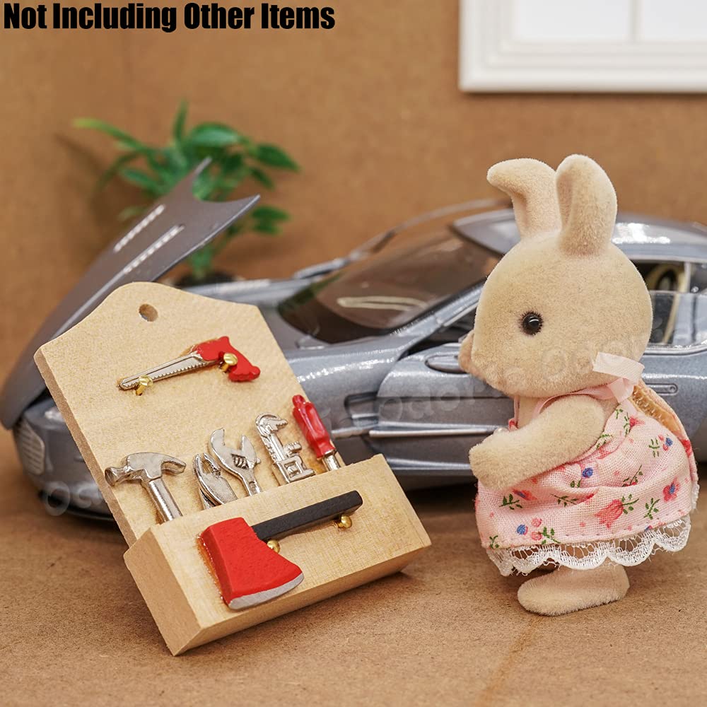 1/12 Scale Miniature Wall Toolbox - Realistic Dollhouse Accessories for DIY Crafts, Model Scenes & Home Decor