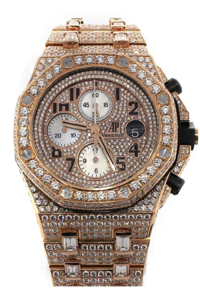 Audemars Piguet Royal Oak Offshore 42mm Chronograph Men's Luxury Watch - 26470OR.OO.1000OR.01 with Custom Diamonds | Perfect for Business Meetings, Special Occasions & Luxury Collectors