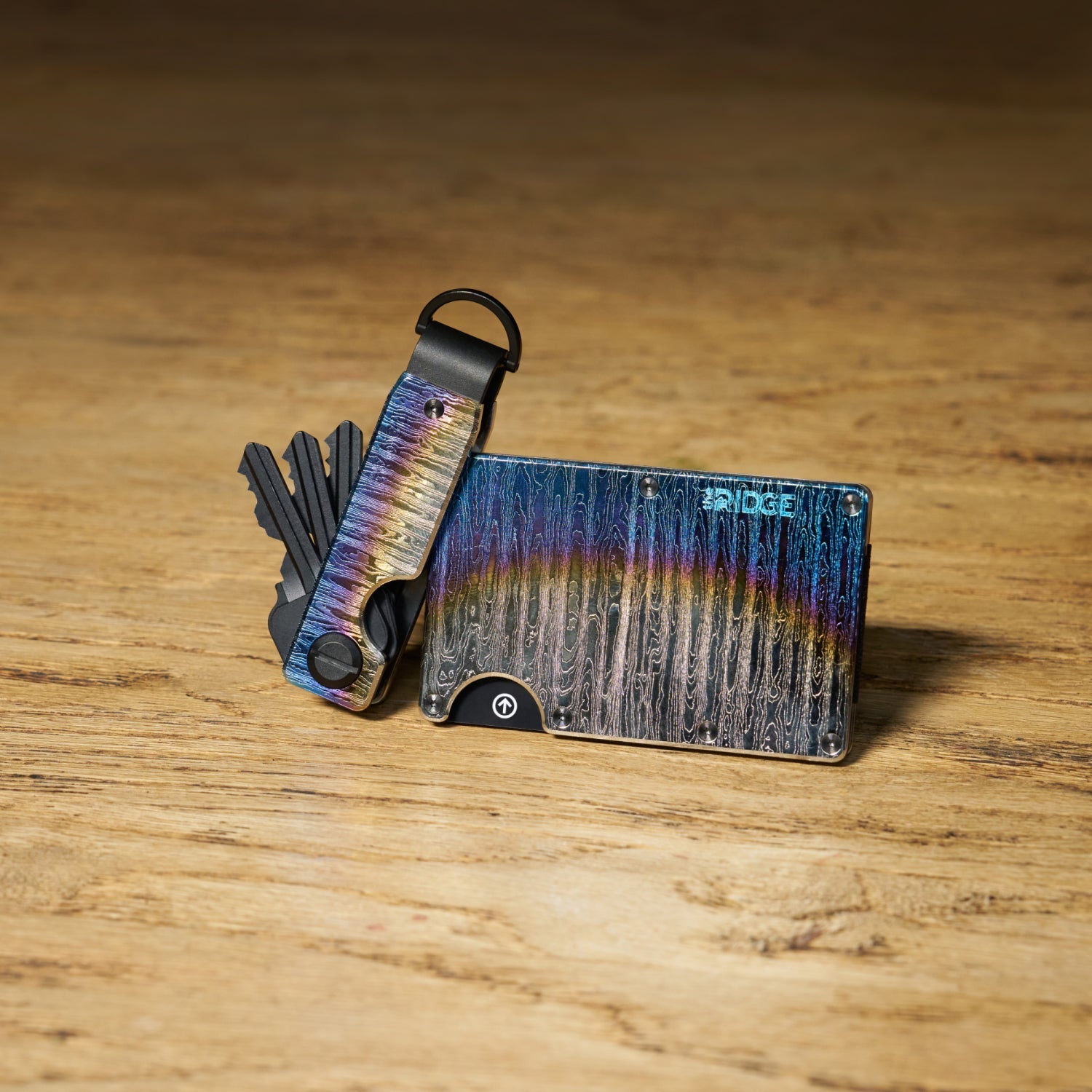 Premium Burnt Damascus Daily Driver Kit - High-Quality EDC Essentials for Everyday Carry & Outdoor Adventures