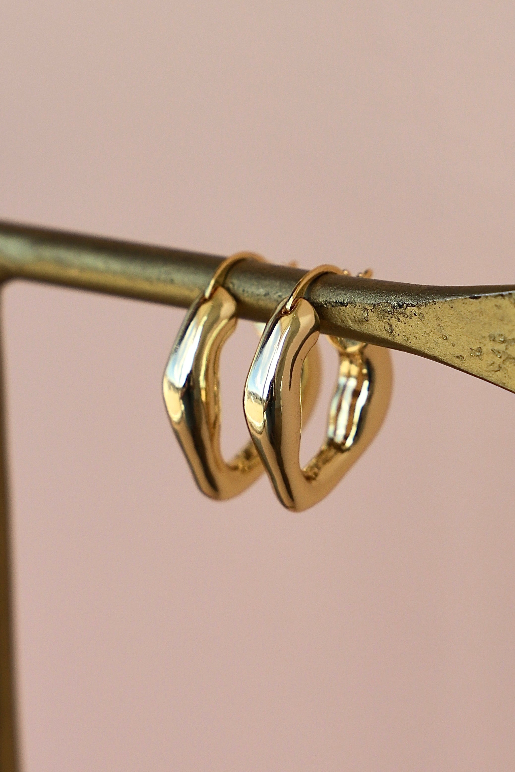 Organic Gold Hoops Earrings for Women - 14K Gold Plated Hypoallergenic Hoop Earrings - Perfect for Everyday Wear, Parties & Gifts