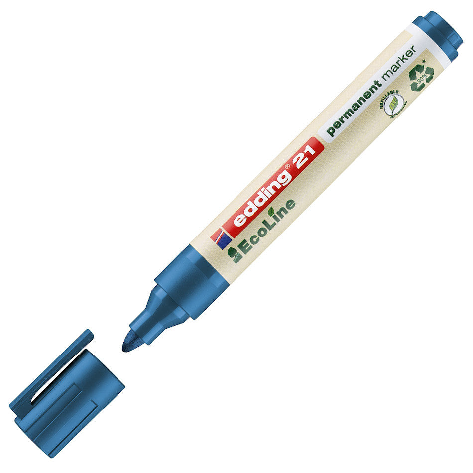 edding EcoLine 21 Permanent Markers - 12 Pack, Non-Toxic, Quick-Drying Ink for Office, School & Home Use - Ideal for Labeling, Crafting & Organizing