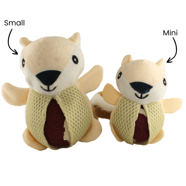 Gnawsome 2-in-1 Assorted Forest Friends Chew Toys for Puppies - Teething Relief & Dental Care - Perfect for Small & Medium Dog Breeds (Fox, Raccoon, Squirrel) - Indoor & Outdoor Playtime Fun
