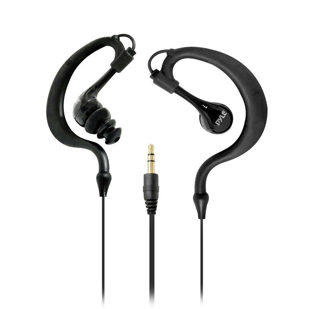 Pyle PSWP25BK 4GB Waterproof MP3 Player with FM Radio & Waterproof Headphones - Black | Perfect for Swimming, Running, Workouts & Outdoor Activities