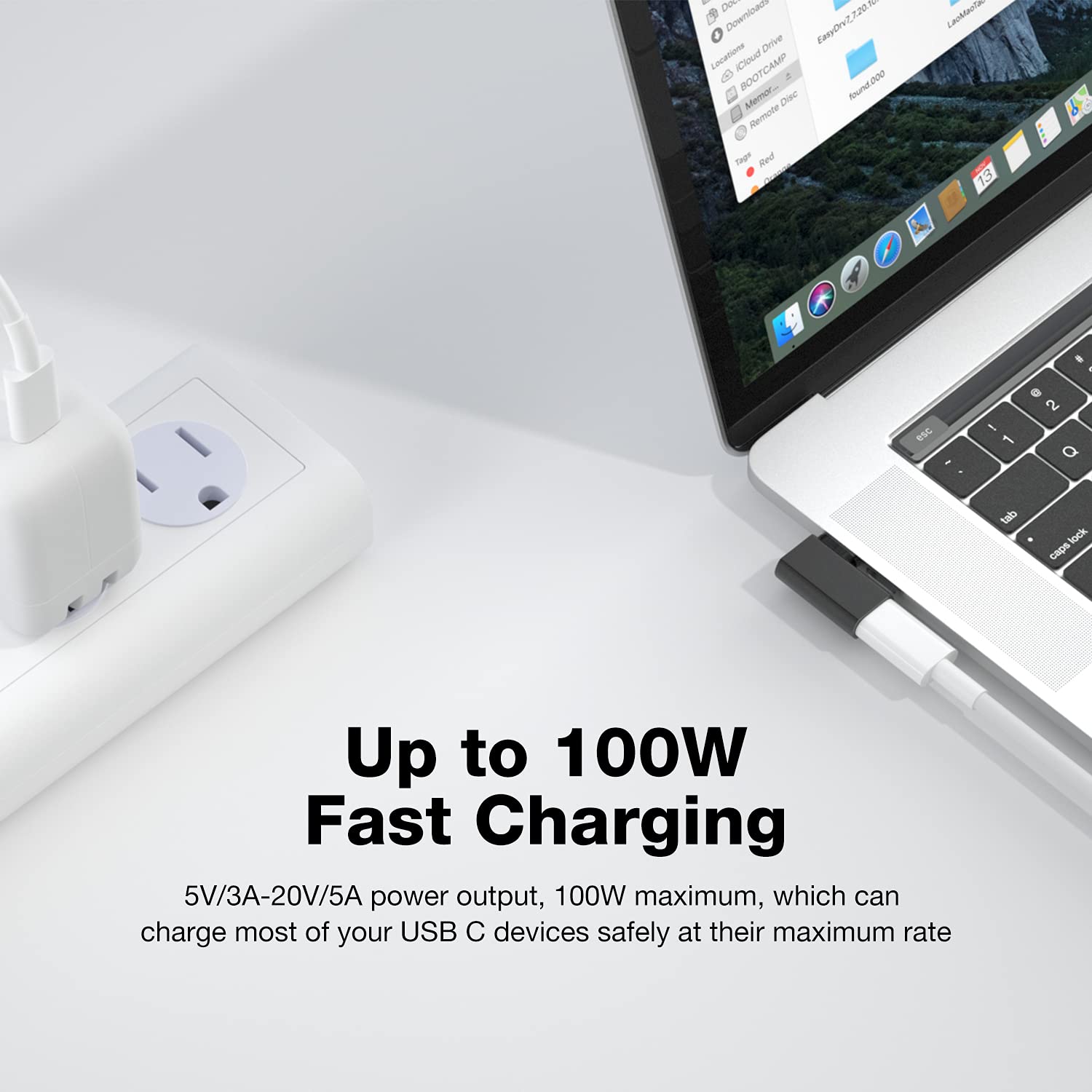 4-Pack USB C Right Angle Adapter 90 Degree - 100W Fast Charging & 20Gbps Data Transfer - USB C Male to Female Extender for iPhone 15/MacBook/iPad/Samsung Galaxy S24 - Perfect for Gaming on Steam Deck OLED/Nintendo Switch/ROG Ally & Workspace Cable Management
