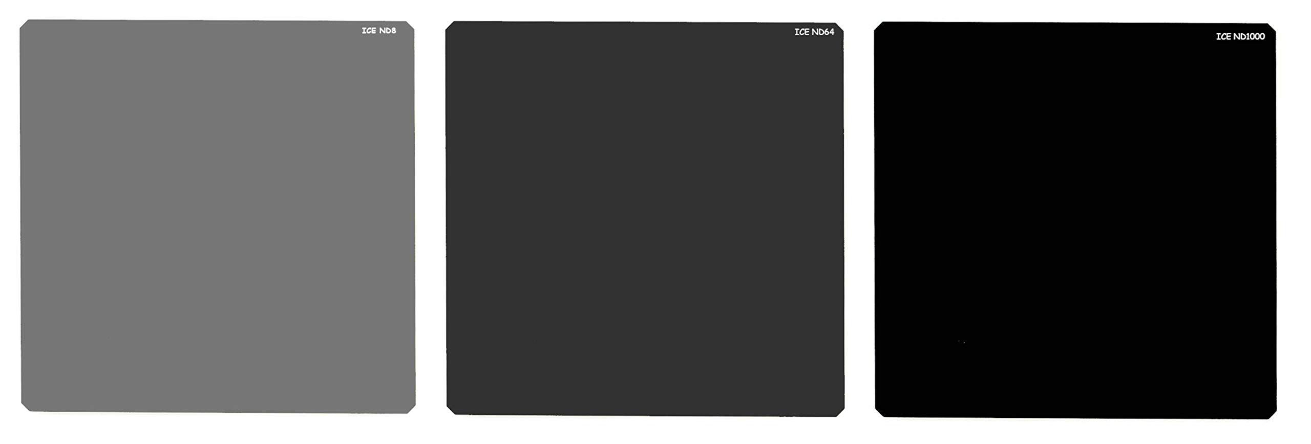 150mm ND3 Filter Set - ND8, ND64, ND1000 Neutral Density Optical Glass Filters with Hard Plastic Case - Perfect for Landscape, Long Exposure & Photography - 150mm Kit for DSLR & Mirrorless Cameras