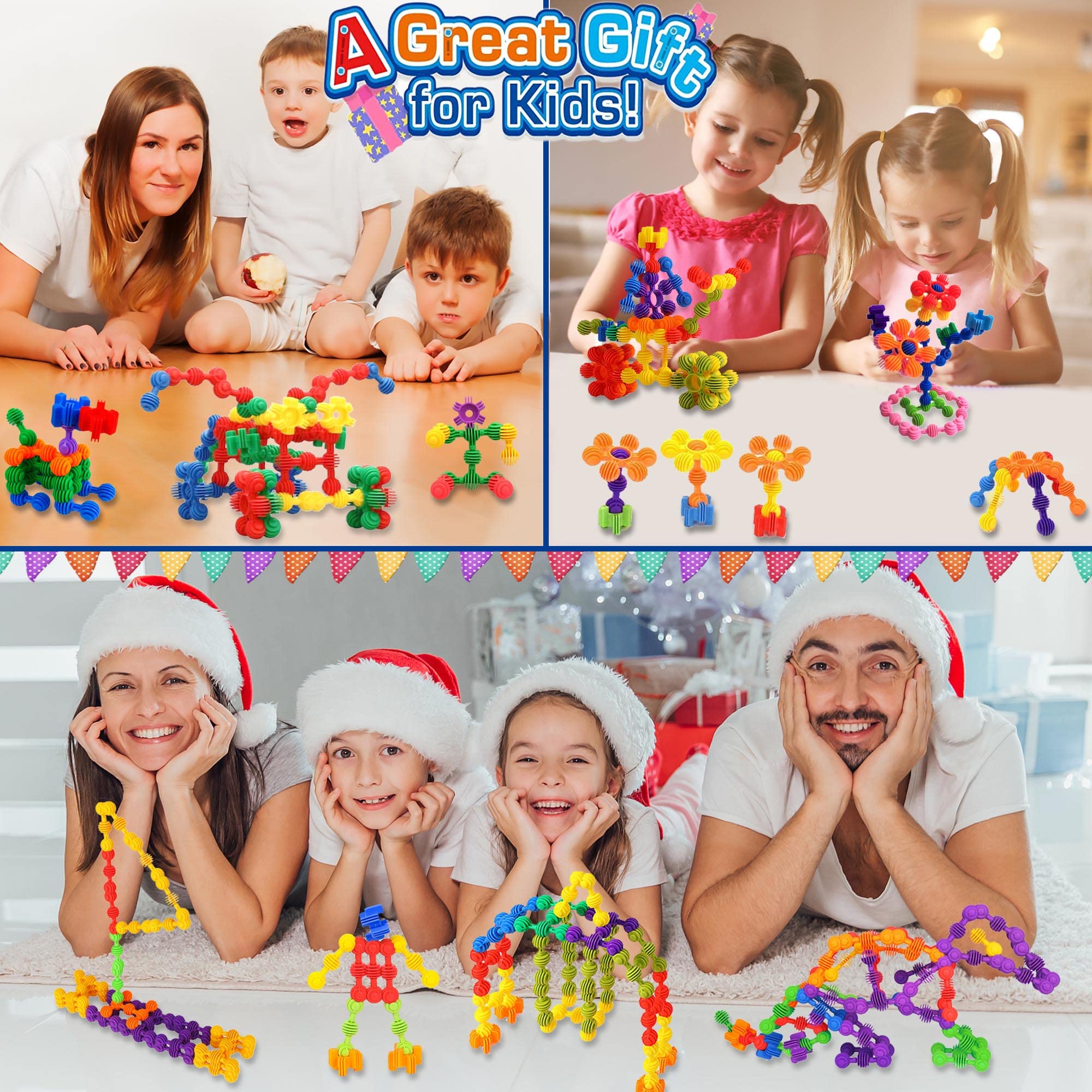 STEM Building Blocks for Kids - 120 PCS Plastic Gear Interlocking Construction Toy Set with Flexible Bending Pieces | Safe Educational STEM Toy for Boys & Girls Ages 3+ | Perfect for Classroom Learning, Birthday Gifts & Creative Play