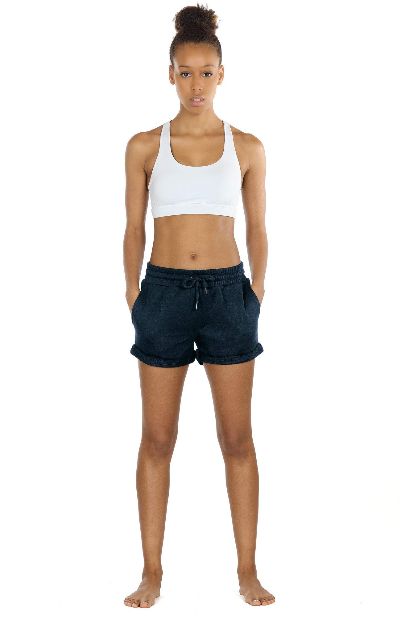 Icyzone Women's Workout Lounge Shorts - Athletic Running Jogging Cotton Sweat Shorts for Yoga, Gym & Casual Wear