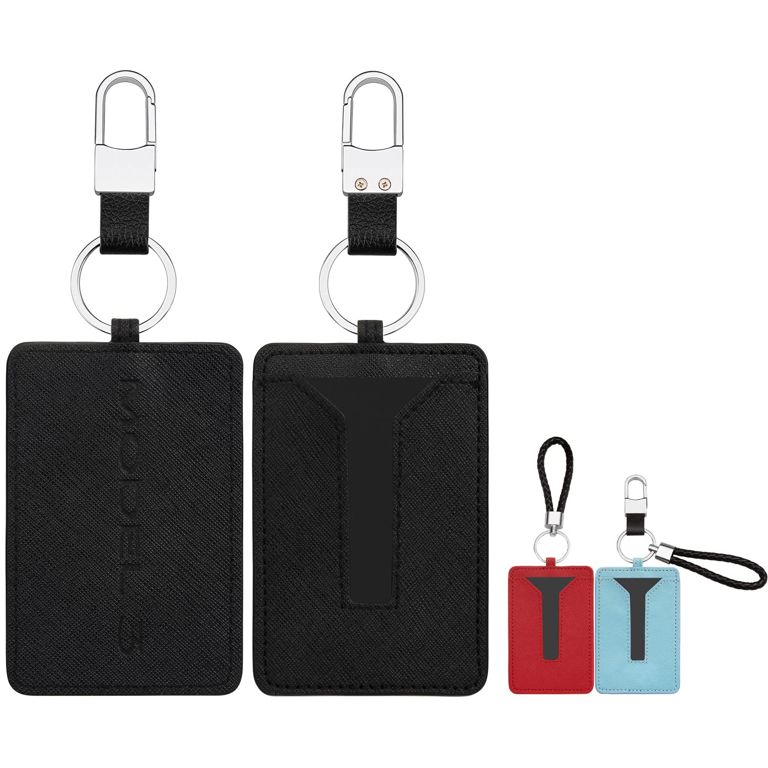 Tesla Key Card Holder Cover Case Protector with Keychain - PU Leather Accessory for Tesla Model 3/Y/S/X (Black) | Premium Protection for Your Tesla Key Card | Perfect for Daily Commute & Road Trips