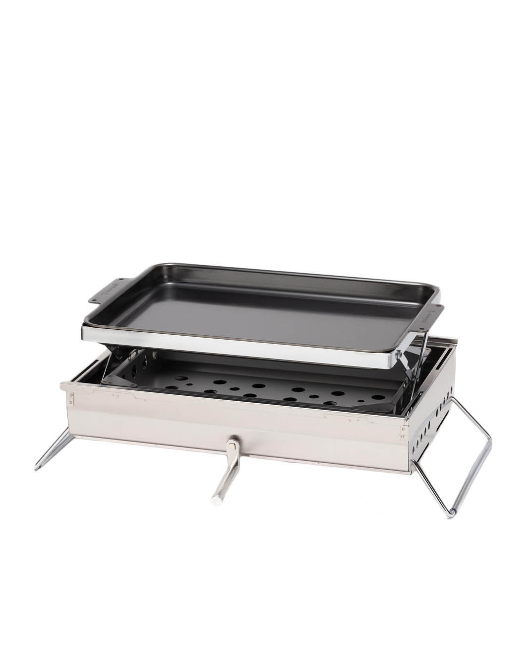 Large BBQ Box CK 160 - Premium Stainless Steel Charcoal Grill for Outdoor Cooking, Camping & Backyard Parties - Perfect for Grilling, Smoking & BBQ Events