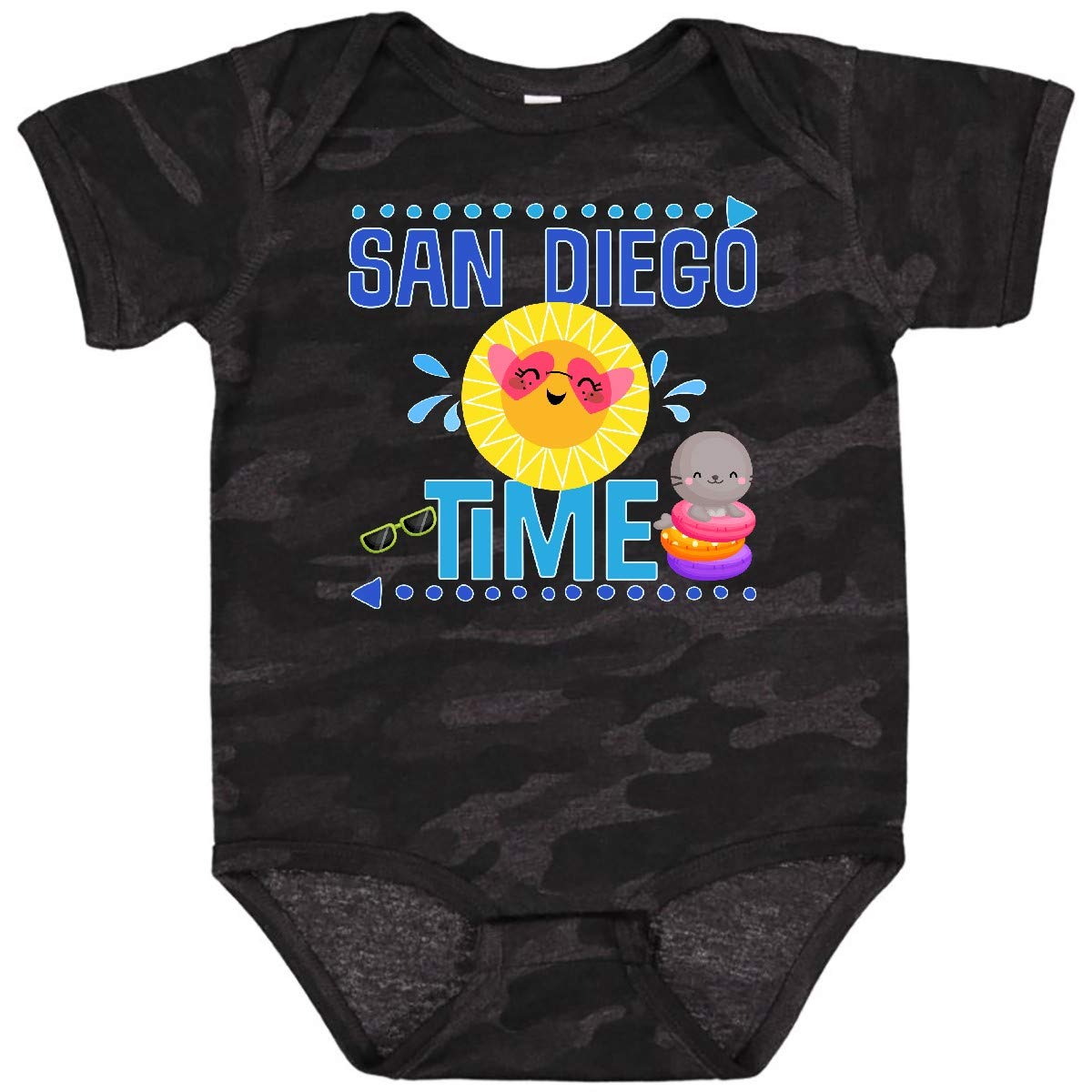 Inktastic San Diego Vacation Cute Beach Baby Bodysuit - Soft Cotton Infant Onesie for Boys & Girls - Perfect for Beach Trips, Family Vacations & Summer Outings