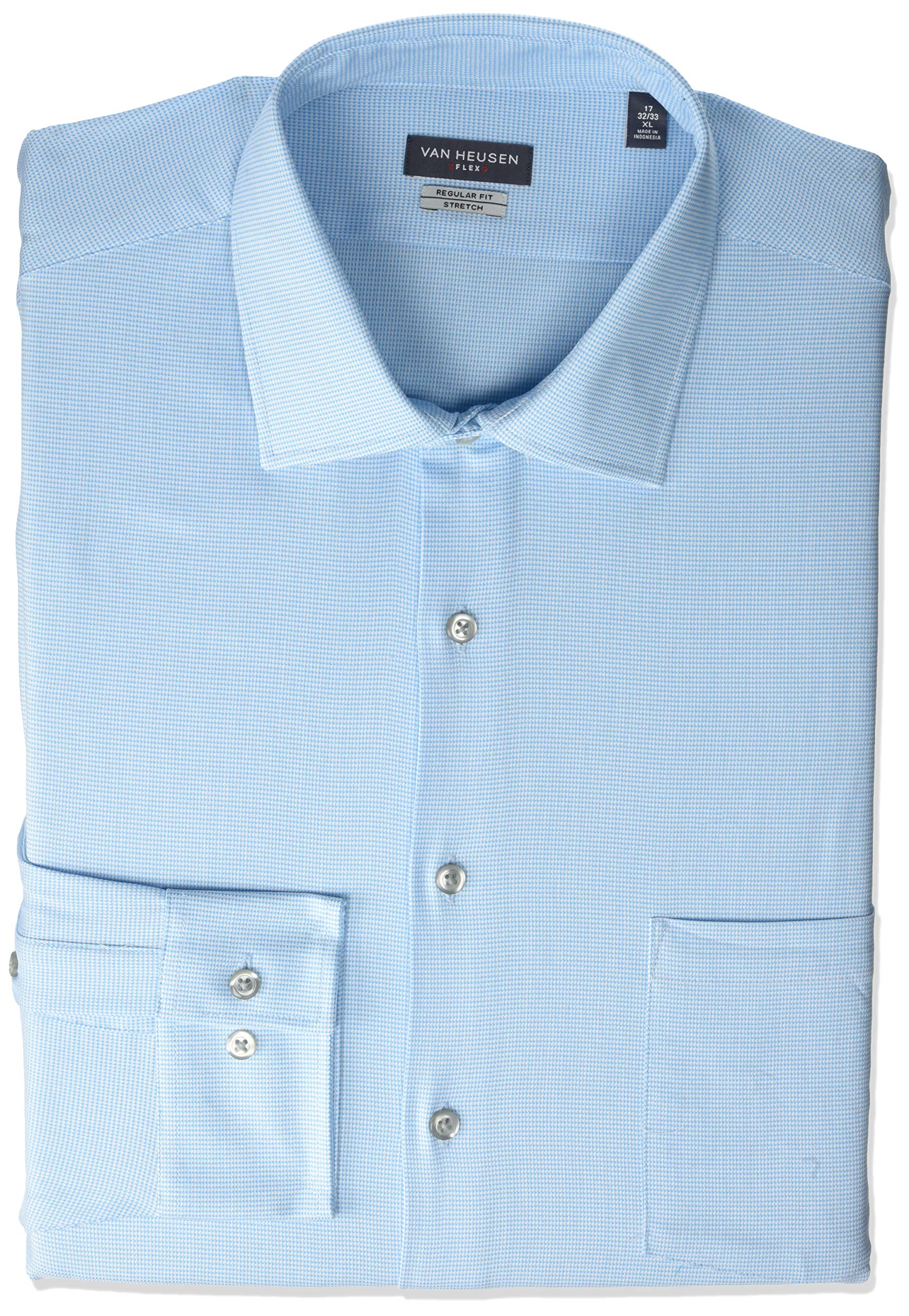 Van Heusen Men's Flex Regular Fit Spread Collar Dress Shirt - Comfortable Office & Business Attire for Professional Men