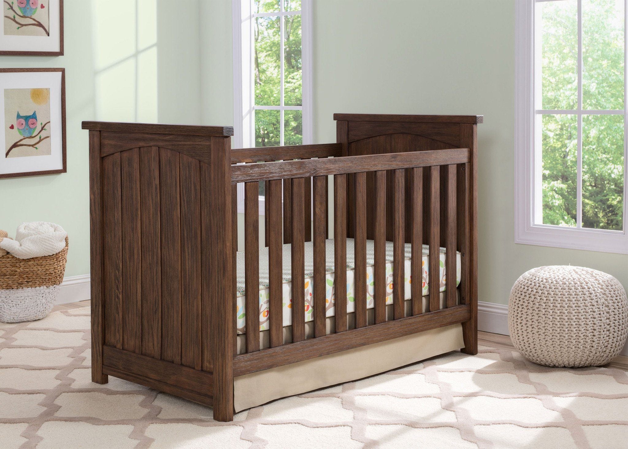 Northbrook 3-in-1 Convertible Baby Crib - Toddler Bed & Daybed - Safe Nursery Furniture for Newborns & Kids - Perfect for Bedrooms, Daycare & Guest Rooms