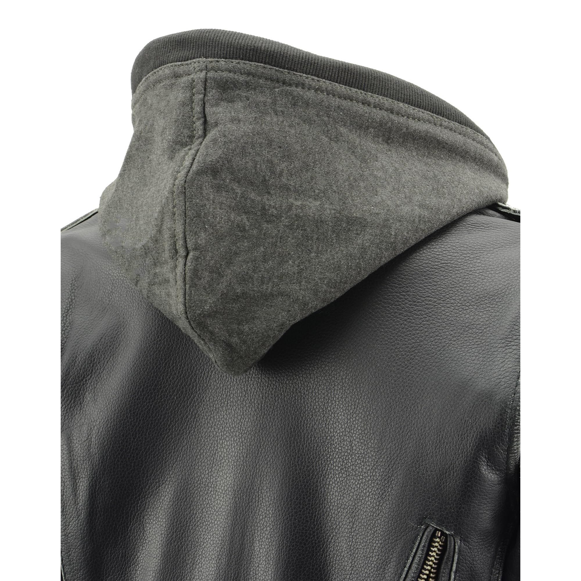 Milwaukee Leather Women's Rub-Off Motorcycle Jacket MLL2516 with Removable Hoodie Liner - Stylish & Protective Riding Gear for Harley Davidson & Cruiser Bikes